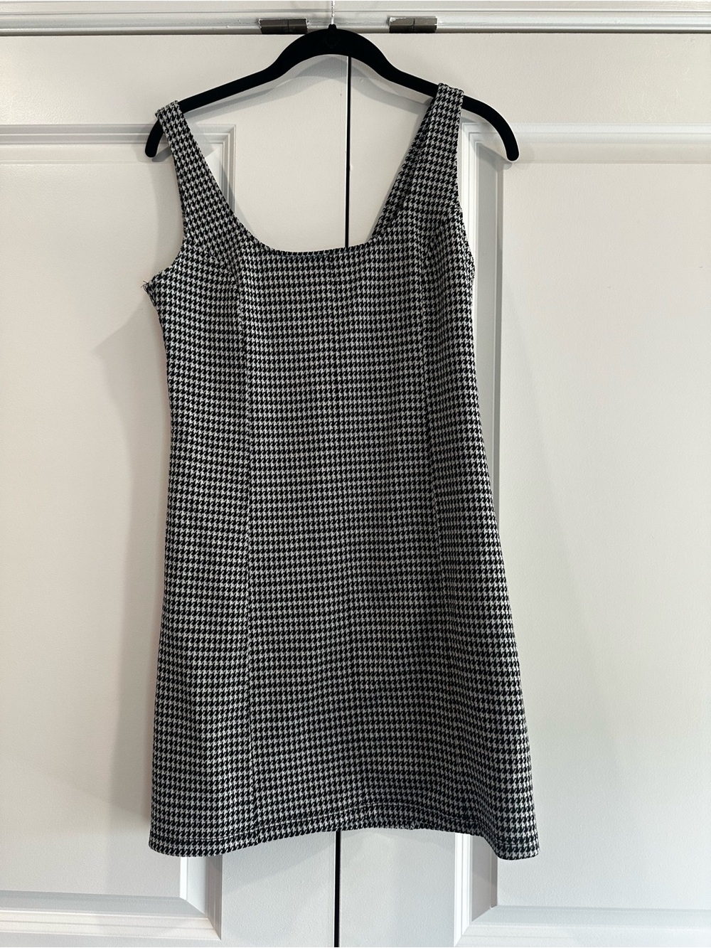 SO Black & White Houndstooth Mini Dress